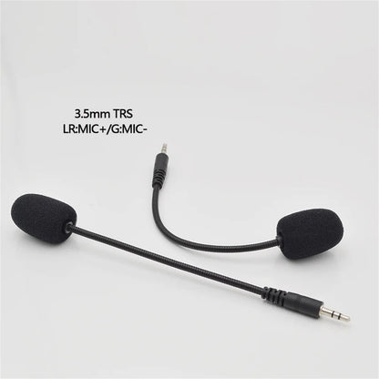 Headset Microphone 3.5mm Plug, Black Headset Microphone Adjustable 360 Degrees Bendable Jack Headphone V1189-LWWAL-20260401-05979