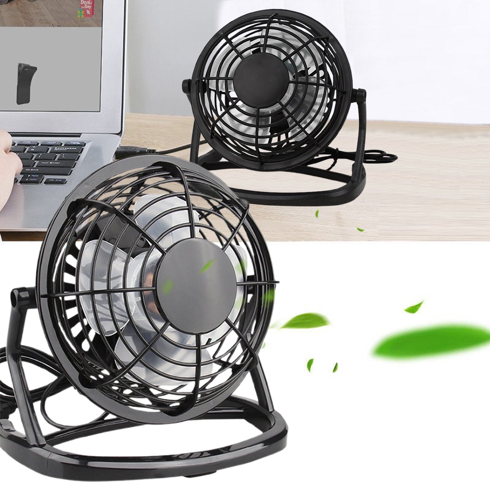 4 Inch USB Desk Fan Portable Mini Personal Cooling Fan for Office Dorm Computer Table Quiet Operation 3 Speed V1189-LWWAL-20260401-05984