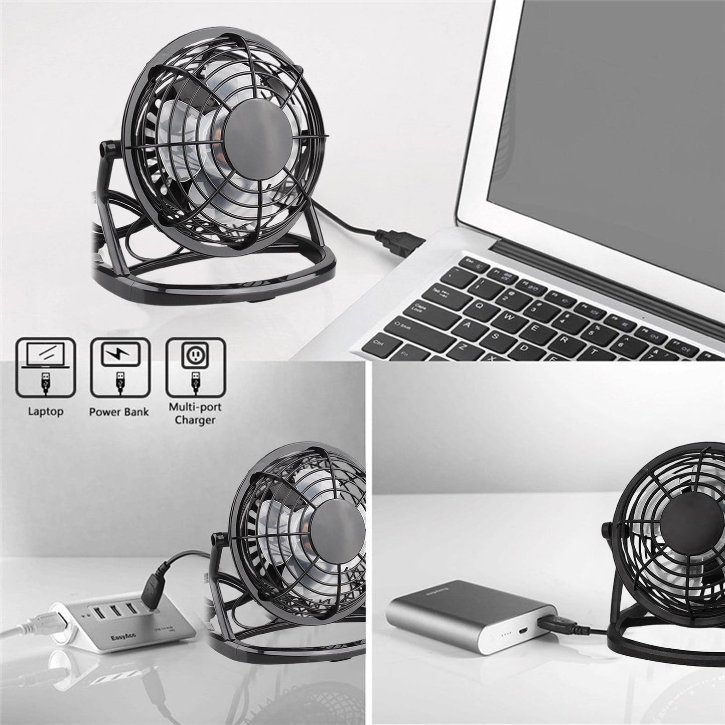 4 Inch USB Desk Fan Portable Mini Personal Cooling Fan for Office Dorm Computer Table Quiet Operation 3 Speed V1189-LWWAL-20260401-05984