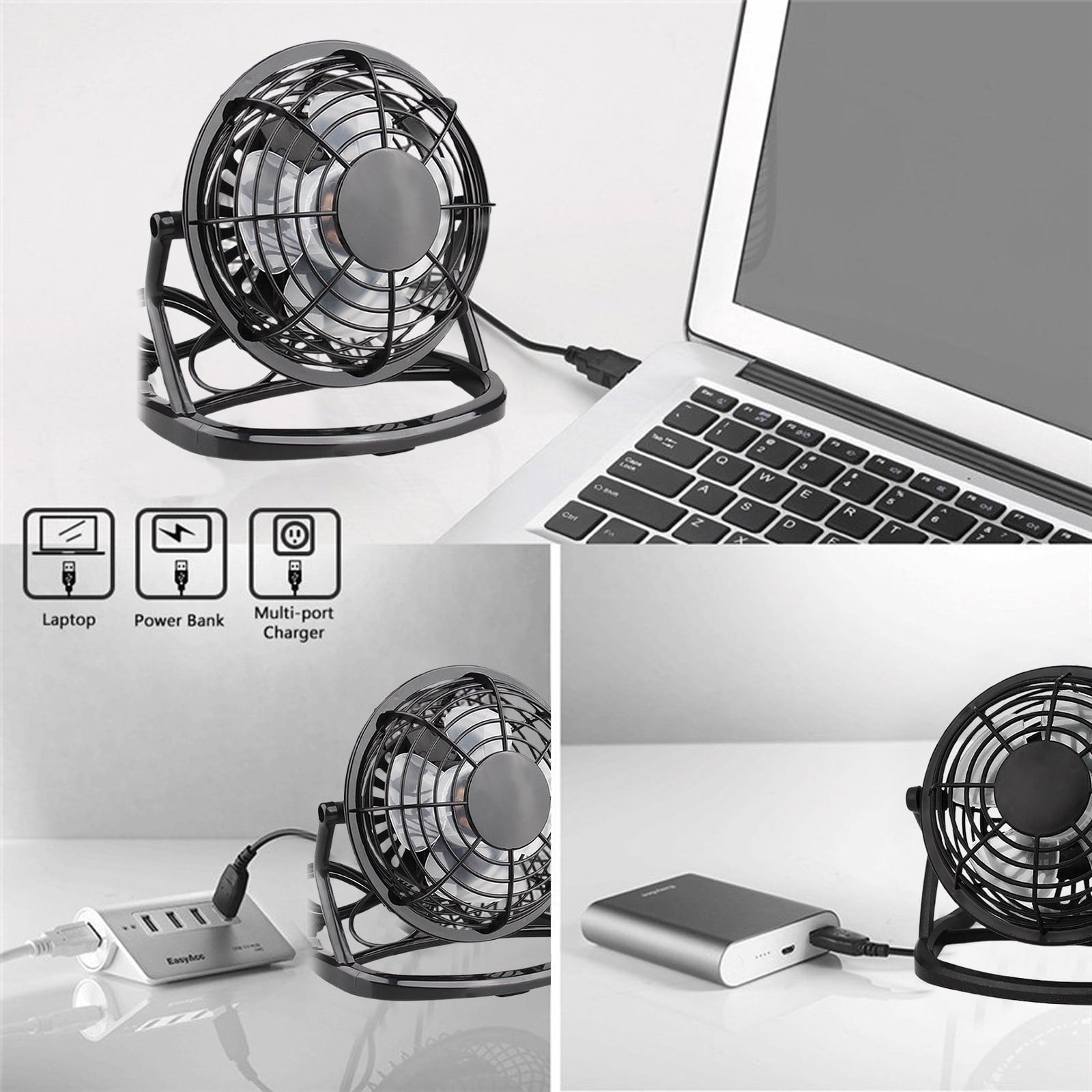 4 Inch USB Desk Fan Portable Mini Personal Cooling Fan for Office Dorm Computer Table Quiet Operation 3 Speed V1189-LWWAL-20260401-05984