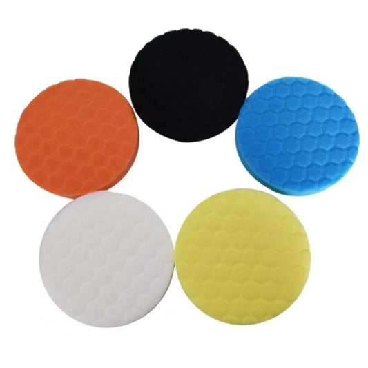 Buffing Polishing Pads 5 Inch, 5 Pcs Face for Backing Plate, Car Compound Buffing Sponge Pads and Woolen V1189-LWWAL-20260401-05989