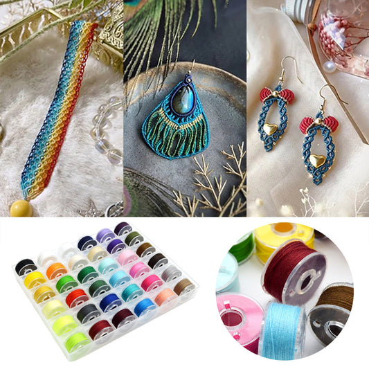 25pcs Assorted Colors Sewing Thread, Embroidery Bobbins, Prewound Bobbins Thread for Embroidery and Sewing V1189-LWWAL-20260401-05995