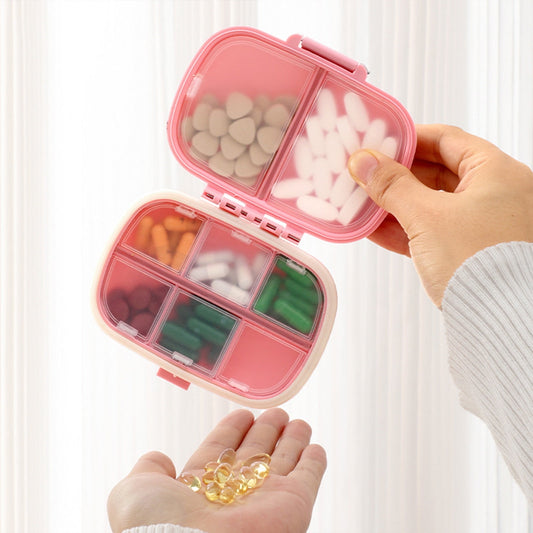 Travel Organizer With 8 Compartments - Portable Fiber Case For Pills,Rings,And Small Items - Fits In Backpack V1189-LWWAL-20260401-06001