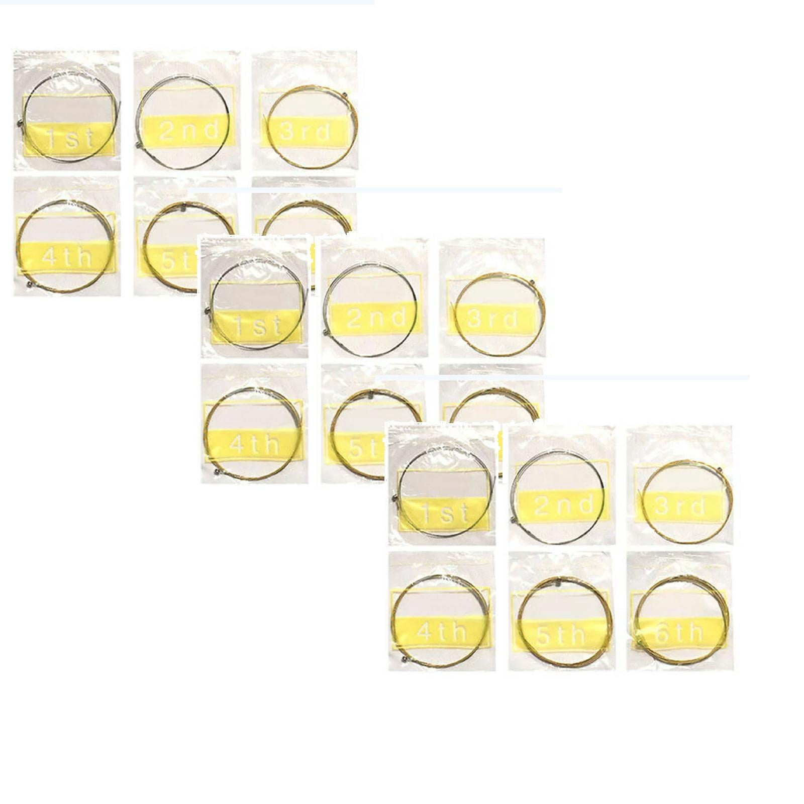 6 Sets Acoustic Guitar Strings,Acoustic Guitar Strings Well Balanced Tone Light Tension Guitar Replacement V1189-LWWAL-20260401-06039