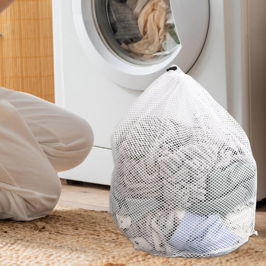 1 Pack Large Laundry Bags,Heavy Duty Diamond Mesh Laundry Bags with Drawstring Closure, Large Laundry Hamper V1189-LWWAL-20260401-06048