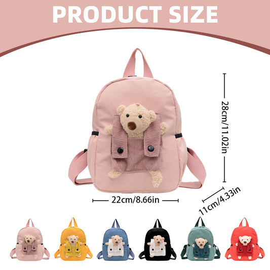 1 Pcs Travel Backpack,Cute Custom BookBag with Detachable Bear,Travel Backapck for Women/Men Casual Laptop V1189-LWWAL-20260401-06094