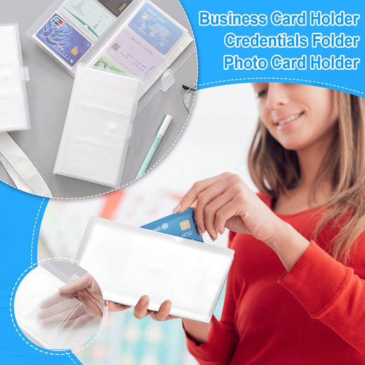 1 Pcs PP Professional Business Card Holder Organizer Book,Portable Business Card Binder- 120 Card Capacity V1189-LWWAL-20260401-06129