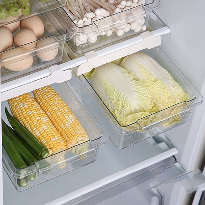 Refrigerator Pull Out Bin,Snap On Drawer Fridge Mate,Fridge Storage Box/Drawers/Rack, Refrigerator Bin Home V1189-LWWAL-20260401-06131