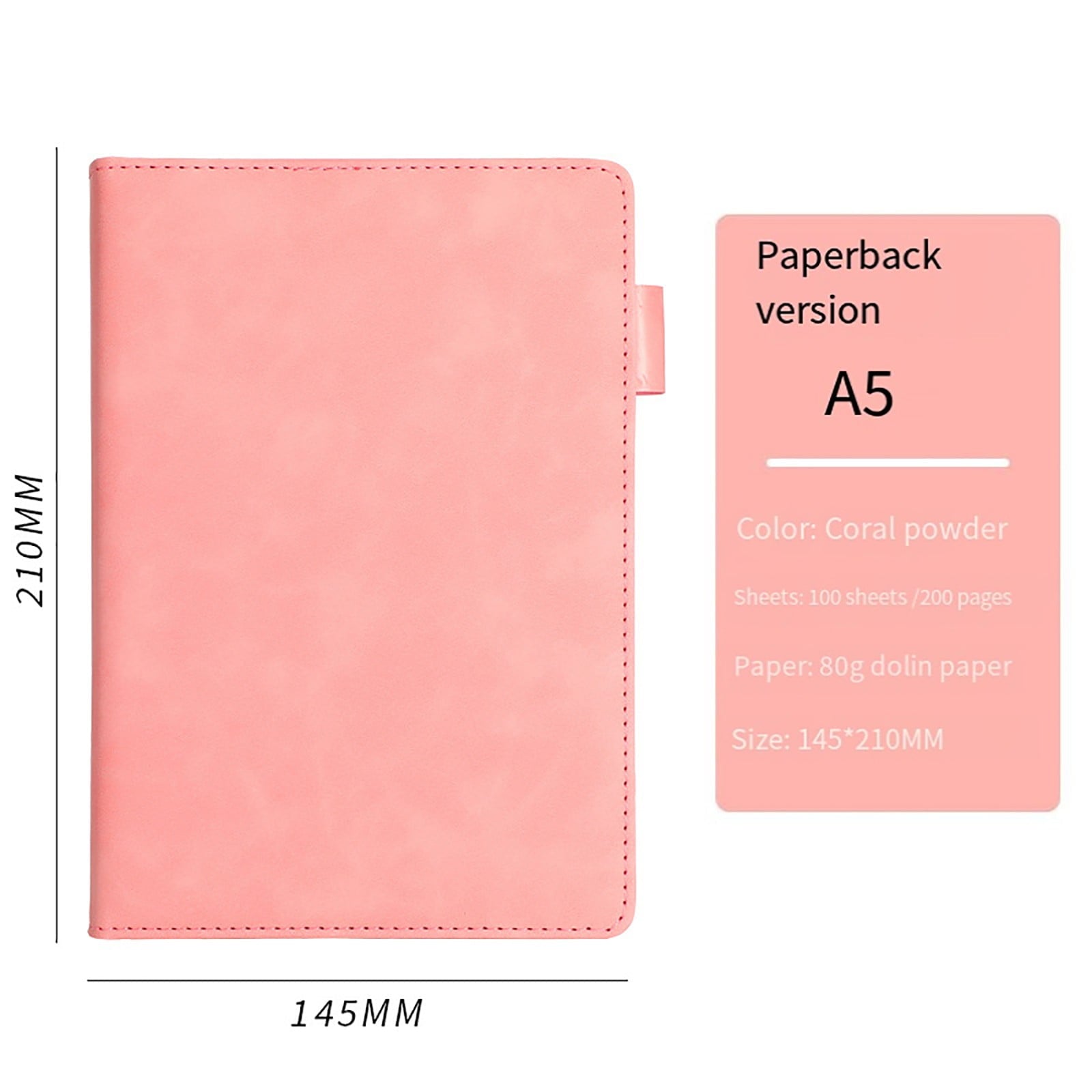 Journal Book Notebook,5.71x8.27",100 Sheets,200 Pages Blank Journal Notebook Thick Sketch Book Hardcover V1189-LWWAL-20260401-06133