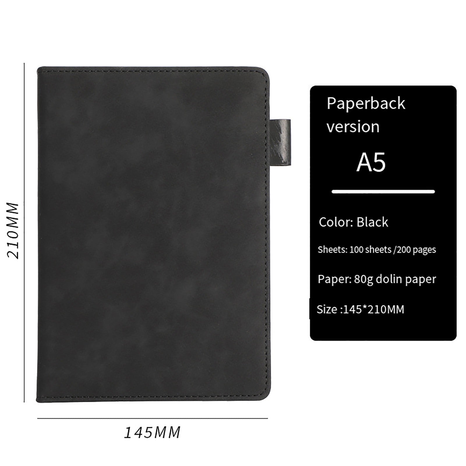 Journal Book Notebook,5.71x8.27",100 Sheets,200 Pages Blank Journal Notebook Thick Sketch Book Hardcover V1189-LWWAL-20260401-06133