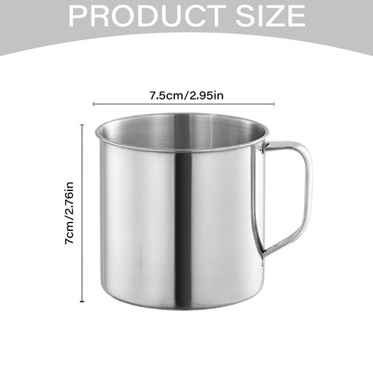 Stainless Steel Coffee Mugs, Metal Camping Cup, Water Tea Cup with Handle, Travel Tumbler Cup for Hiking, V1189-LWWAL-20260401-06135