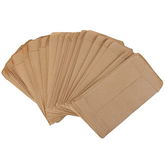 100 Pieces Seed Saving Envelopes Packets Resealable Self Adhesive Paper Envelopes,Kraft Paper V1189-LWWAL-20260401-06141