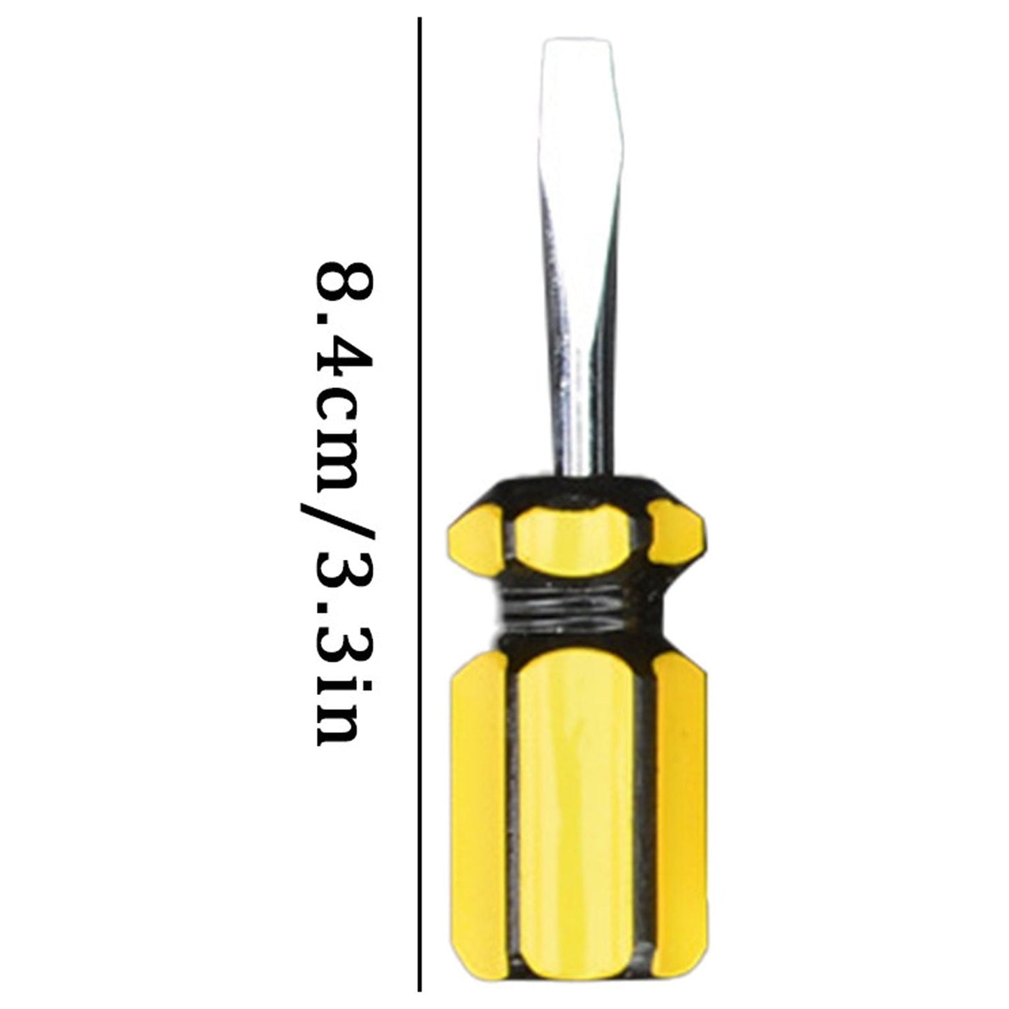 Metric Steel Flathead Screwdriver with PVC Handle,Single-Use Hardware Tool,3.3" Durable Flat-Tip Screwdriver V1189-LWWAL-20260401-06142