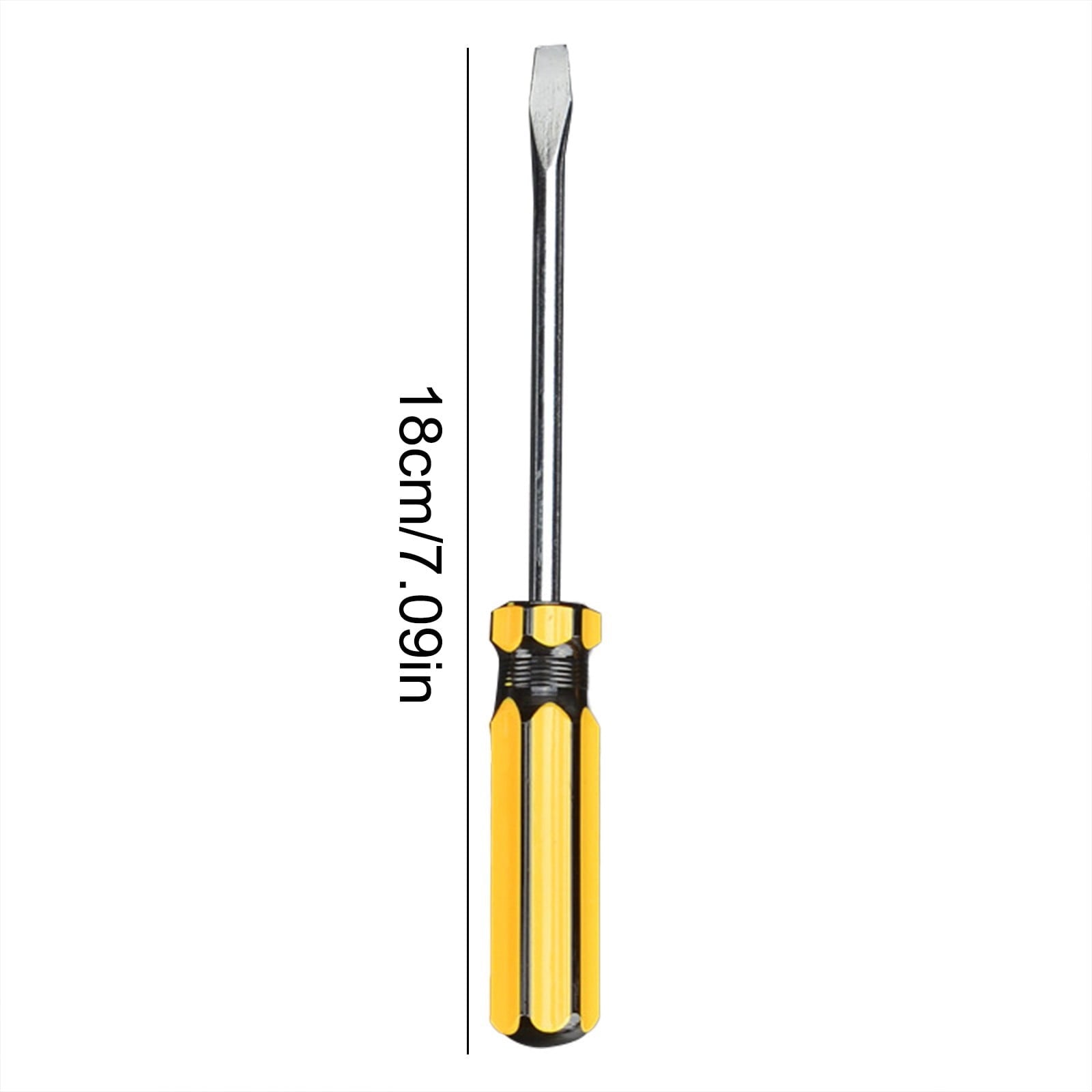 Metric Steel Flathead Screwdriver with PVC Handle,Single-Use Hardware Tool,3.3" Durable Flat-Tip Screwdriver V1189-LWWAL-20260401-06142