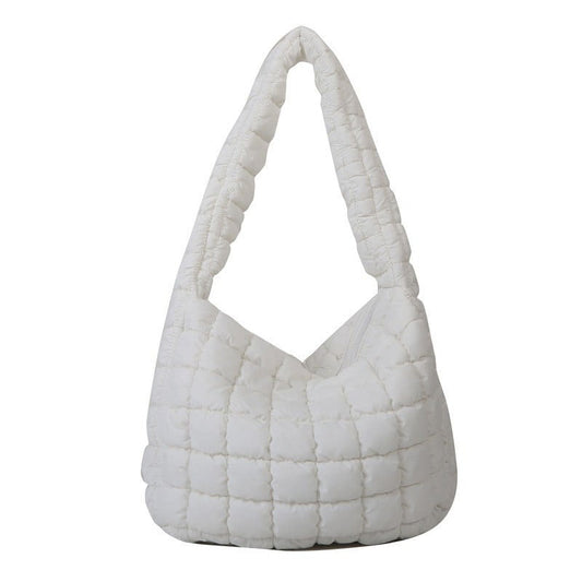 Puffer Tote Bag for Women, Quilted Crossbody Bubble Shoulder Bag, Soft Cloud Lightweight Puffy Handbag, V1189-LWWAL-20260401-06161