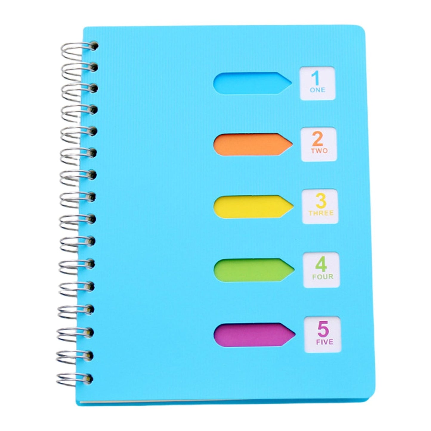 5 Subject Notebook College Ruled,Small Spiral Notebook 5x7 with Removable Divider Tabs, Lined Spiral Notebook V1189-LWWAL-20260401-06162