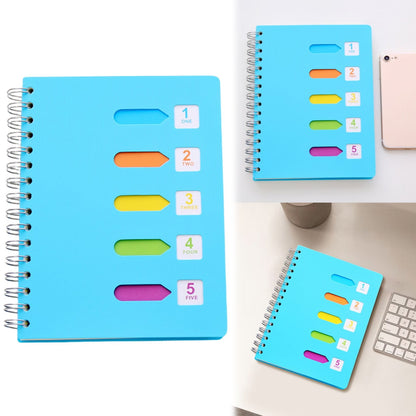 5 Subject Notebook College Ruled,Small Spiral Notebook 5x7 with Removable Divider Tabs, Lined Spiral Notebook V1189-LWWAL-20260401-06162