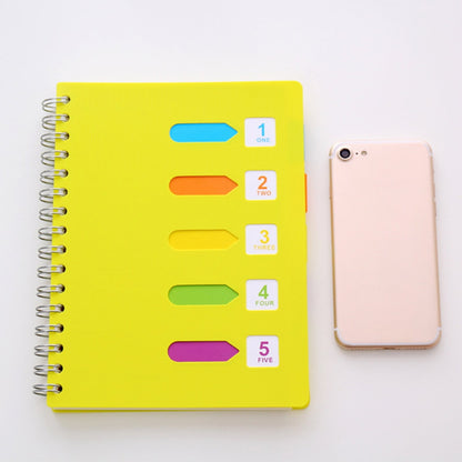 5 Subject Notebook College Ruled,Small Spiral Notebook 5x7 with Removable Divider Tabs, Lined Spiral Notebook V1189-LWWAL-20260401-06162