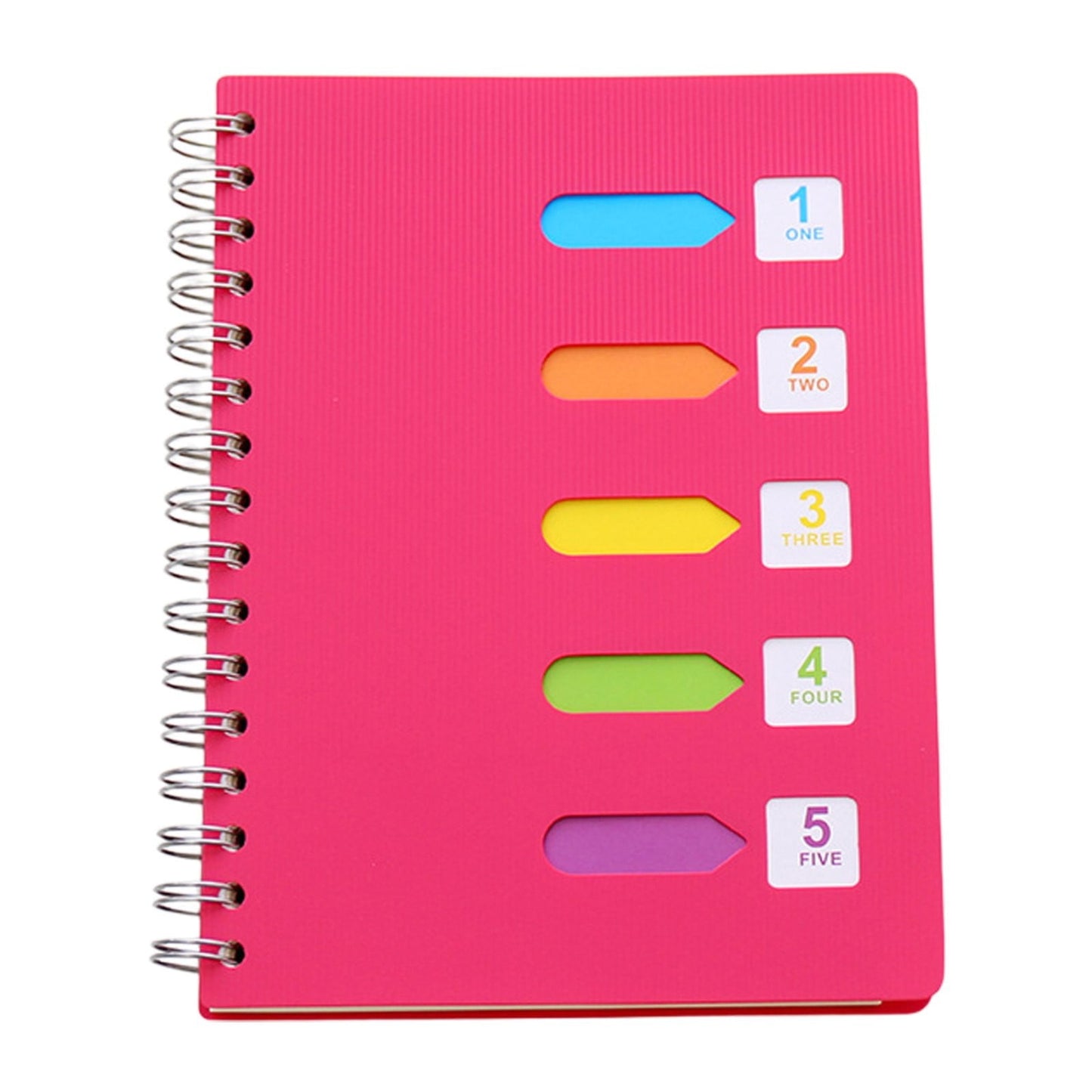 5 Subject Notebook College Ruled,Small Spiral Notebook 5x7 with Removable Divider Tabs, Lined Spiral Notebook V1189-LWWAL-20260401-06163