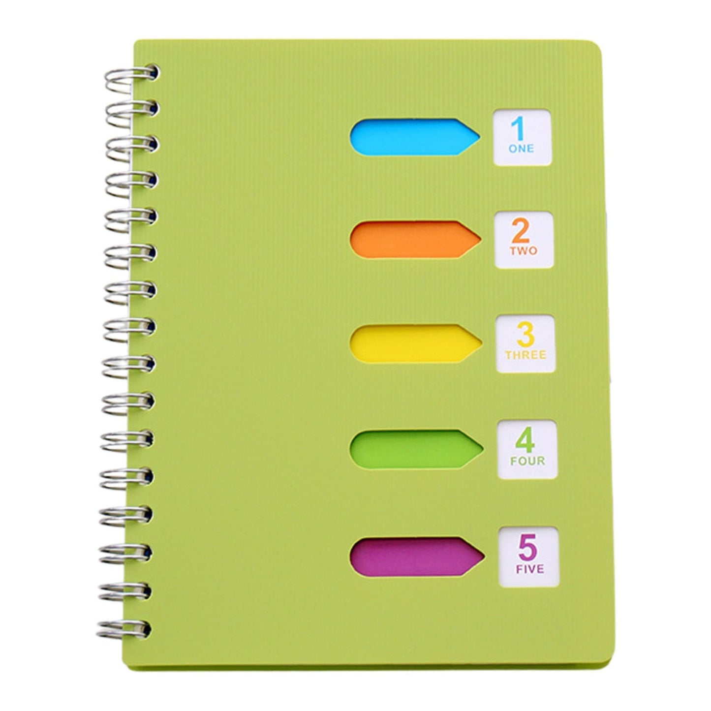 5 Subject Notebook College Ruled,Small Spiral Notebook 5x7 with Removable Divider Tabs, Lined Spiral Notebook V1189-LWWAL-20260401-06164