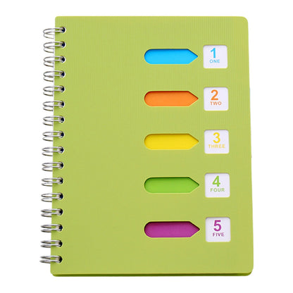 5 Subject Notebook College Ruled,Small Spiral Notebook 5x7 with Removable Divider Tabs, Lined Spiral Notebook V1189-LWWAL-20260401-06164