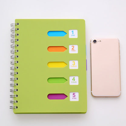 5 Subject Notebook College Ruled,Small Spiral Notebook 5x7 with Removable Divider Tabs, Lined Spiral Notebook V1189-LWWAL-20260401-06164
