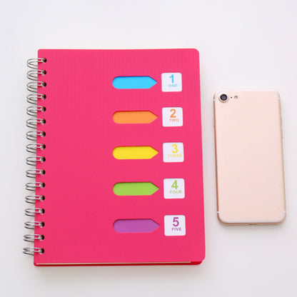 5 Subject Notebook College Ruled,Small Spiral Notebook 5x7 with Removable Divider Tabs, Lined Spiral Notebook V1189-LWWAL-20260401-06164
