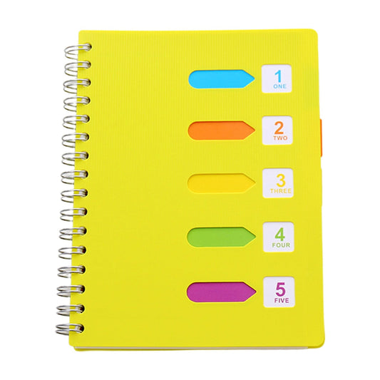 5 Subject Notebook College Ruled,Small Spiral Notebook 5x7 with Removable Divider Tabs, Lined Spiral Notebook V1189-LWWAL-20260401-06165