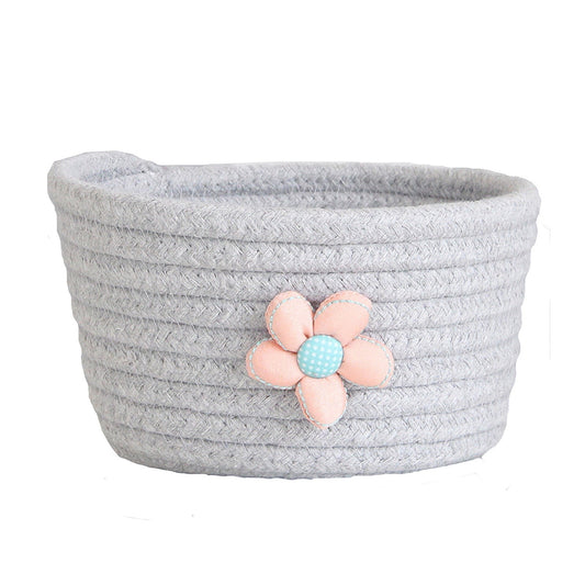 Small Woven Storage Baskets ,Cotton Rope Woven Rattan Baskets,Shelf Toy Basket,Closet Organizer Bins,Small V1189-LWWAL-20260401-06166