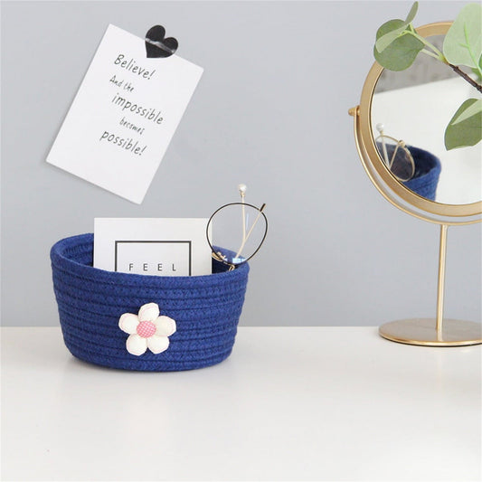 Small Woven Storage Baskets ,Cotton Rope Woven Rattan Baskets,Shelf Toy Basket,Closet Organizer Bins,Small V1189-LWWAL-20260401-06167