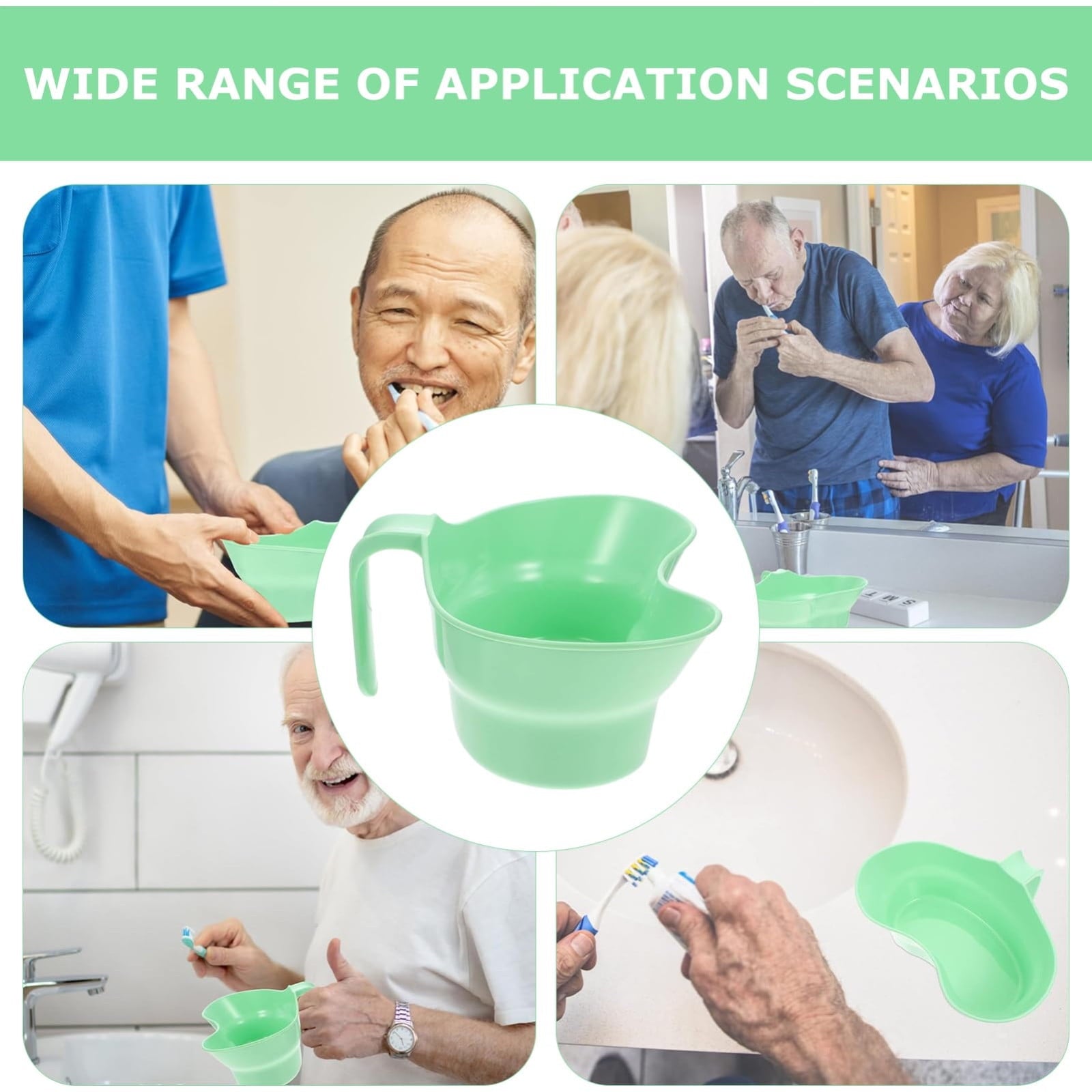Plastic Basin Emesis Basin, 900ml Spit Cup, Plastic Bowl, Large Opening Puke Bucket with Hanging Handle for V1189-LWWAL-20260401-06178