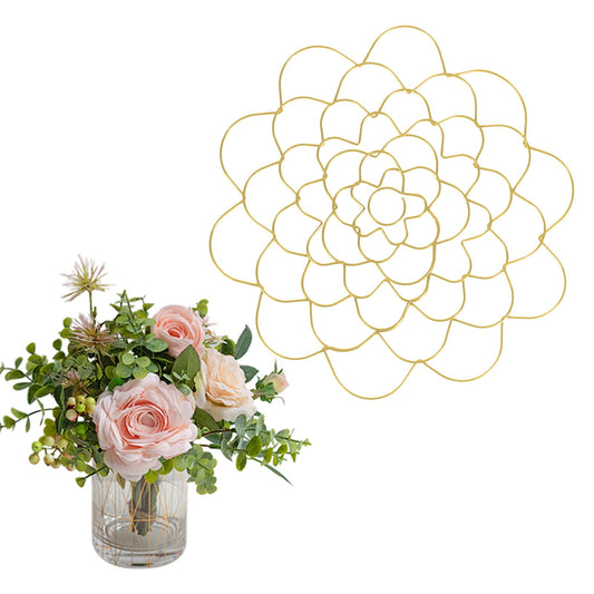 Stainless Steel Flower Arranger Frog, Wire Flower Arrangement Holder, Round Floral Lid Organizer Grid Tool, V1189-LWWAL-20260401-06181