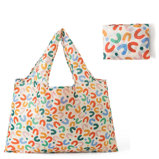 2025 New Foldable Shopping Bag,Women Reusable Tote for Groceries,Washable Shopping Long Handles Fold-Up Pouch V1189-LWWAL-20260401-06187