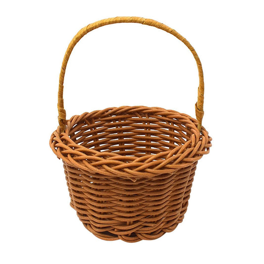 1 Piece Mini Small Wicker Basket,Wedding Flower Basket,3.14x1.96x5.51"Basket for Flower,Hand Woven Flower V1189-LWWAL-20260401-06191