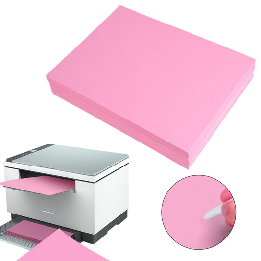 100Pcs Copy Printer Paper,8.5 x 11 Pink Letter Size Copy Paper, 100 Sheets Printing Paper for Documents V1189-LWWAL-20260401-06213