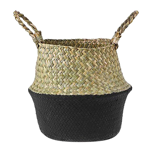 Seagrass Wicker Basket Flower Pot Folding Basket,3 Size Seagrass Handmade Decorative and Functional Storage V1189-LWWAL-20260401-06232