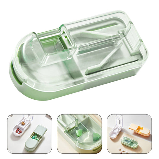 3-in-1 Pill Crusher and Pill Cutter with Storage Compartment for Tablets, Pill Grinder Fine Powder, Pill V1189-LWWAL-20260401-06257