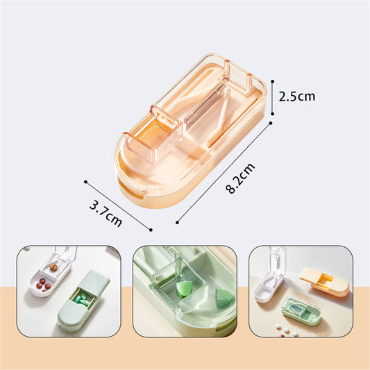3-in-1 Pill Crusher and Pill Cutter with Storage Compartment for Tablets, Pill Grinder Fine Powder, Pill V1189-LWWAL-20260401-06257