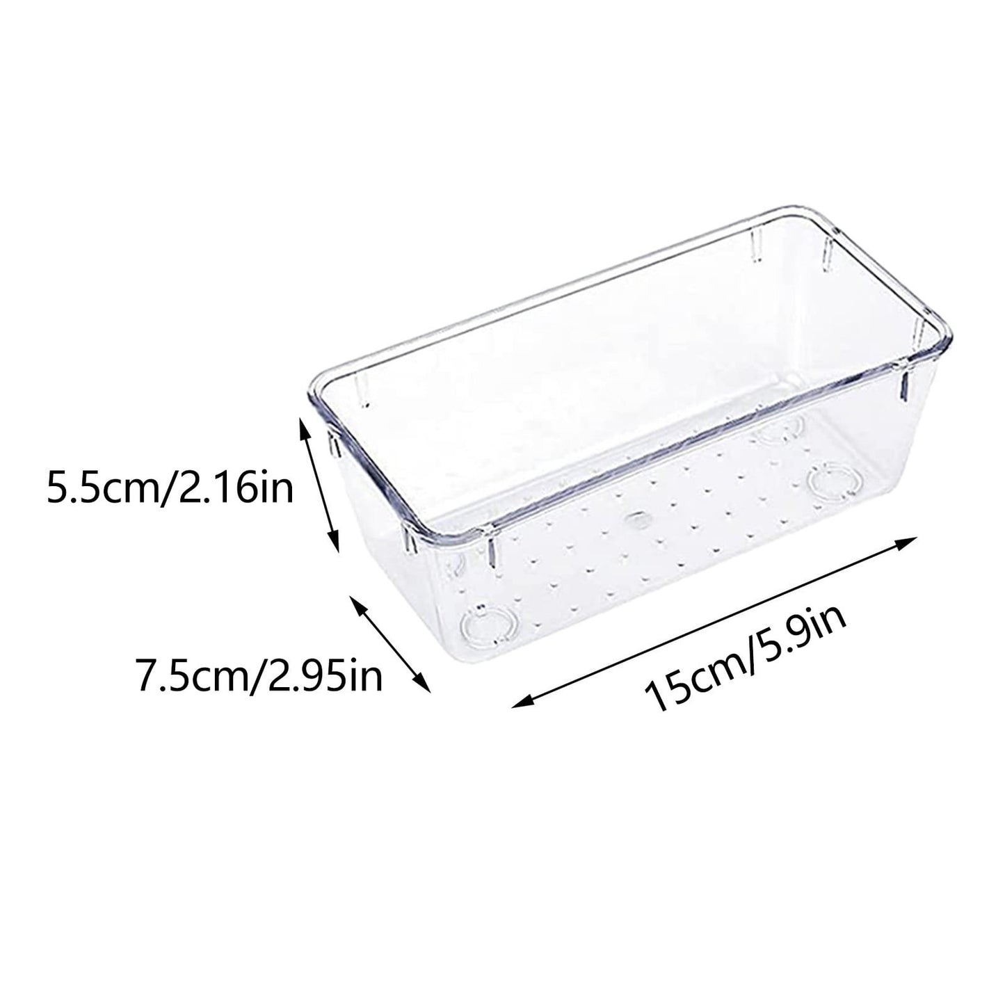 Rectangular Empty torage Box, Plastic Pencil Case, Clear Storage Container for V1189-LWWAL-20260401-06273