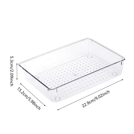 Rectangular Empty torage Box, Plastic Pencil Case, Clear Storage Container for V1189-LWWAL-20260401-06276