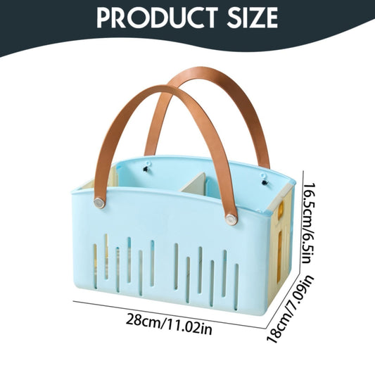 Cotton Woven Basket with PU Leather Handle, Clothes Toys Candy Gifts Cotton Rope Organizer, Living Room V1189-LWWAL-20260401-06303