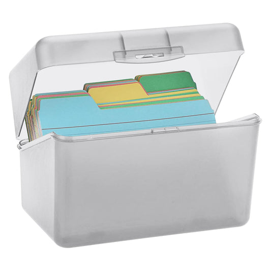 1Pc Index Card Holder,Index Card File with Flip Top,Plastic Card Holders,Note Flash Card Organizer Case,Index V1189-LWWAL-20260401-06336