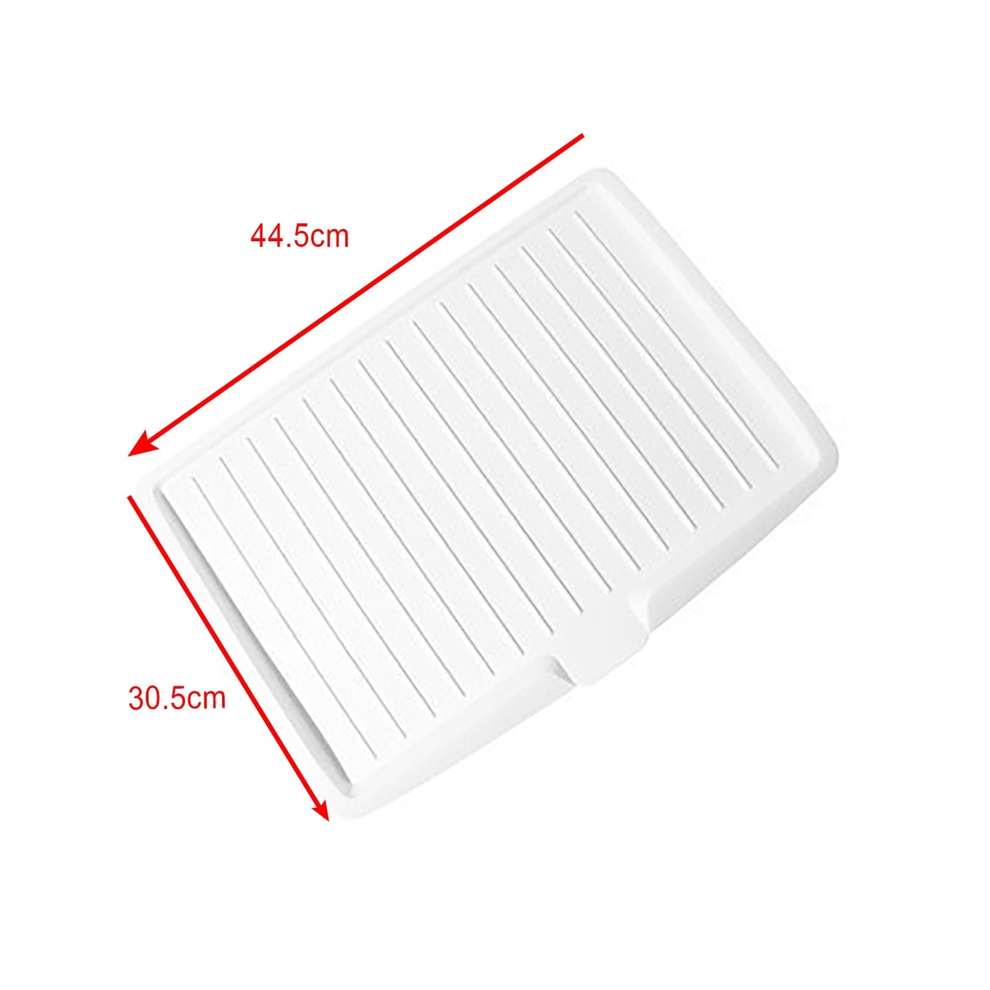 Large Rectangular Kitchen Drying Tray with Drain Holes,Sturdy Plastic for Fruit,Vegetable,and Dish V1189-LWWAL-20260401-06351