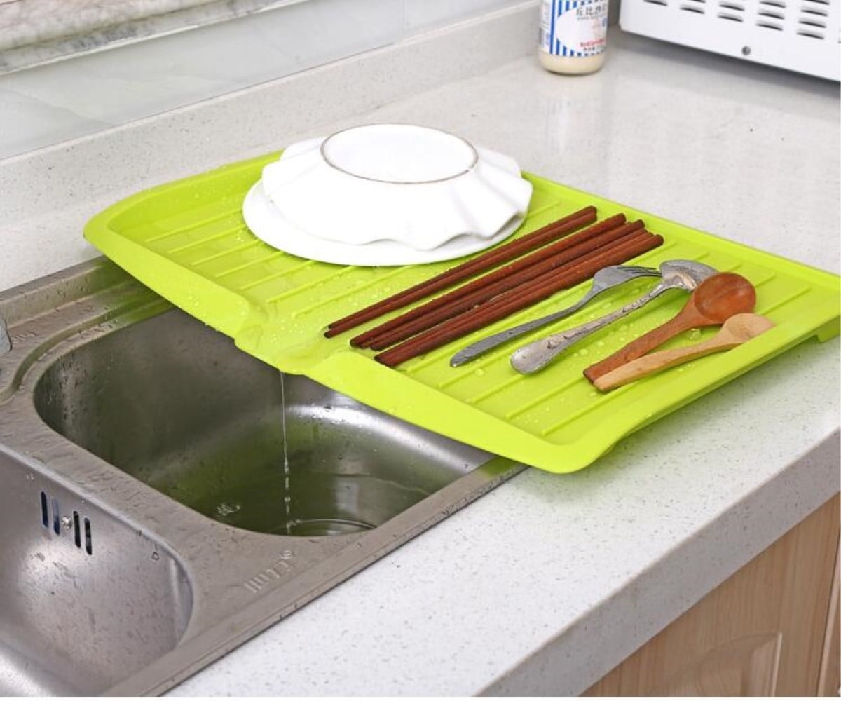 Large Rectangular Kitchen Drying Tray with Drain Holes,Sturdy Plastic for Fruit,Vegetable,and Dish V1189-LWWAL-20260401-06351