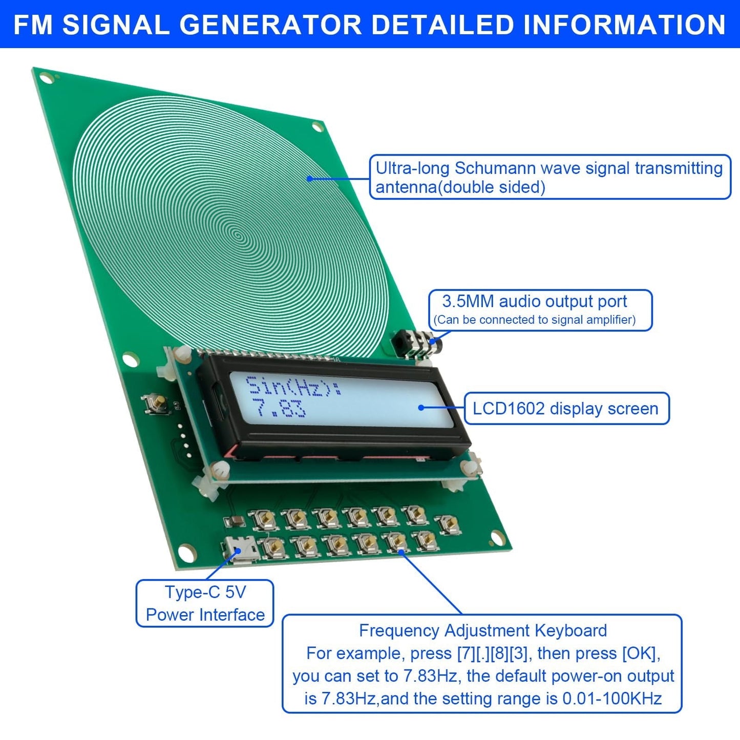 Schumann Waves Resonance Generator,Adjustable Frequency Range,Portable EMF Neutralizer for V1189-LWWAL-20260401-06360