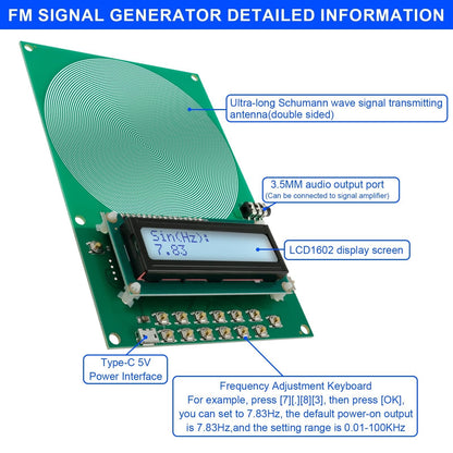 Schumann Waves Resonance Generator,Adjustable Frequency Range,Portable EMF Neutralizer for V1189-LWWAL-20260401-06360