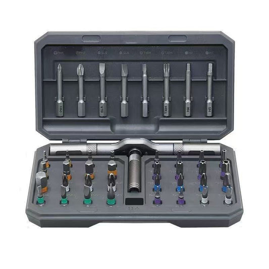 42-in-1 Magnetic Screwdriver Set with Detachable Ratchet Handle,Steel Bits for Various Screw Types,Portable V1189-LWWAL-20260401-06372