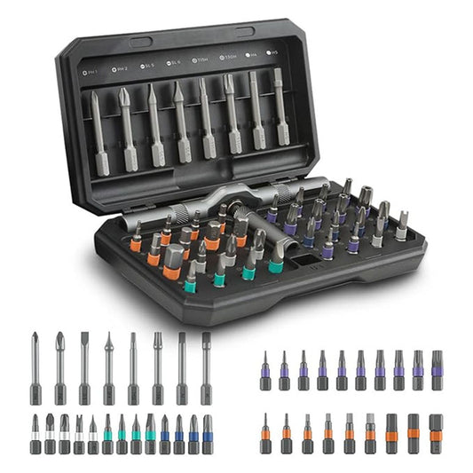 42-in-1 Magnetic Screwdriver Set with Detachable Ratchet Handle,Steel Bits for Various Screw Types,Portable V1189-LWWAL-20260401-06372