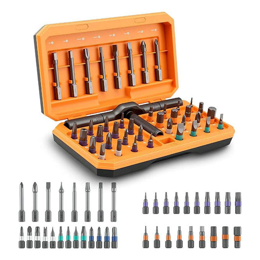42-in-1 Magnetic Screwdriver Set with Detachable Ratchet Handle,Steel Bits for Various Screw Types,Portable V1189-LWWAL-20260401-06373