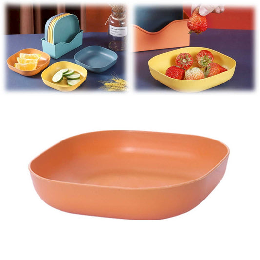Plastic Pasta Bowls Reusable,Square Plate Bowls,Plastic Small Bowls For Kitchen,Pasta Serving Bowl,Kitchen V1189-LWWAL-20260401-06385